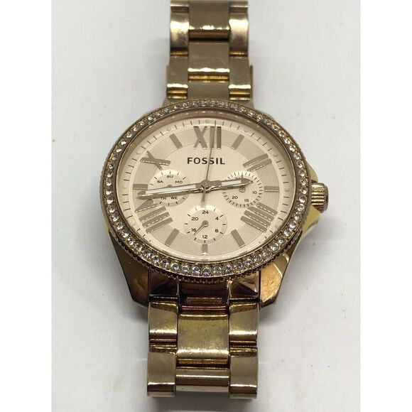 Fossil AM4483 Cecile Multifunction Womens Stainless Steel Analog Dial Watch Z859 - Picture 1 of 9